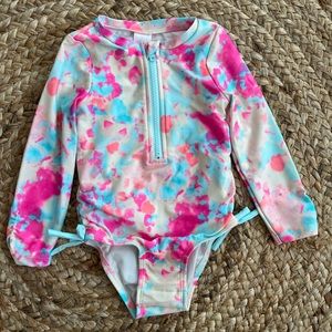 NWOT 2T Girls One Piece Long Sleeve Swim